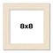 8x8 Wide Barnwood Picture Frame with UV-Resistant Acrylic & Acid Free Backing, Available in 6 Paint Finishes - Grey, Brown, White, and Black